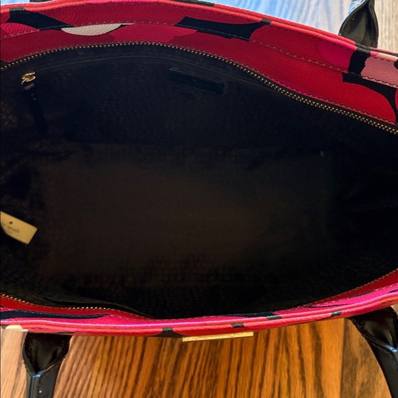 Kate Spade floral pebbled leather tote purse - Picture 9 of 13